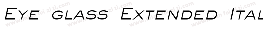 Eye glass Extended Italic字体转换